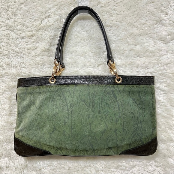 Etro Green Paisley Shoulder Bag - Picture 3 of 16